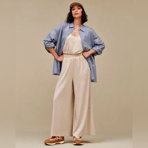 UGG Holsey Loungepant Wide Leg Oatmeal NWT L MSRP $78